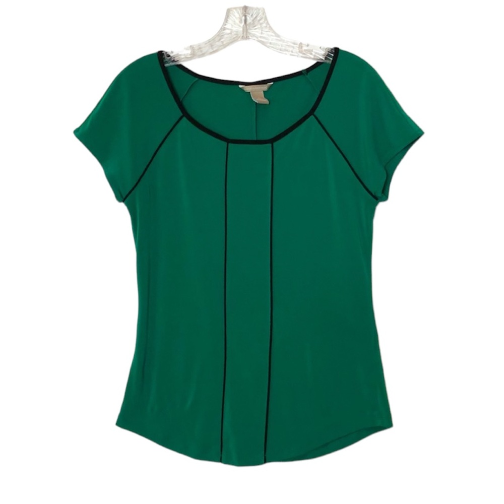 Banana Republic Green Top with Black Trim